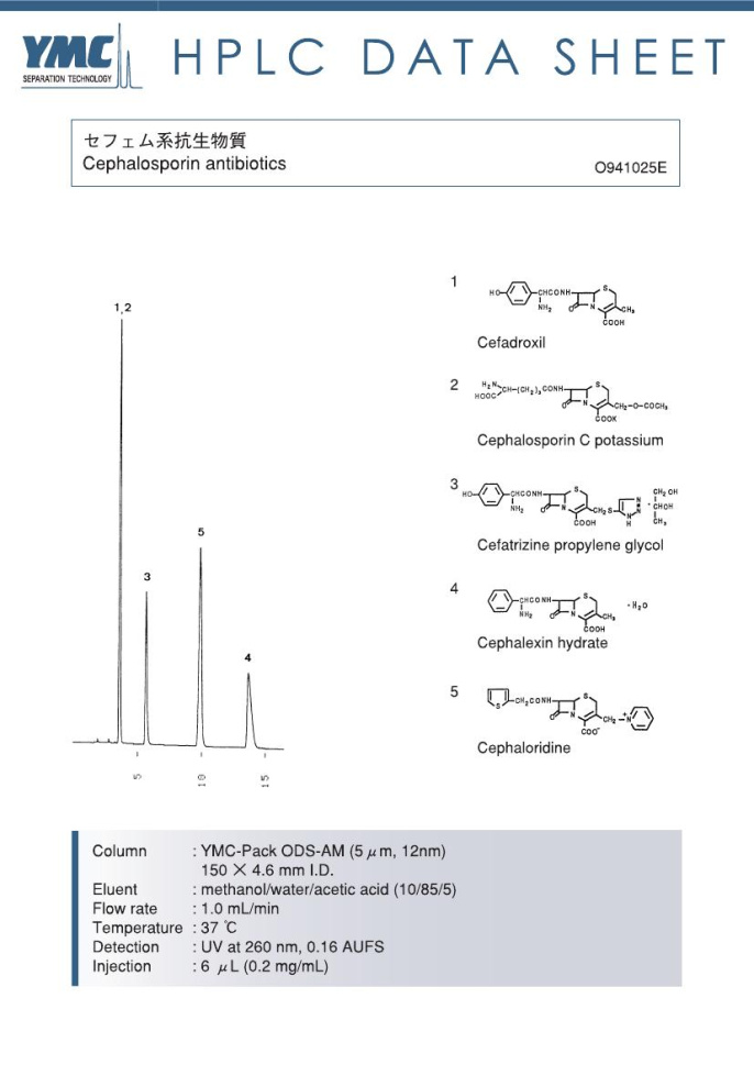 液相色譜法檢測(cè)頭孢類抗生素